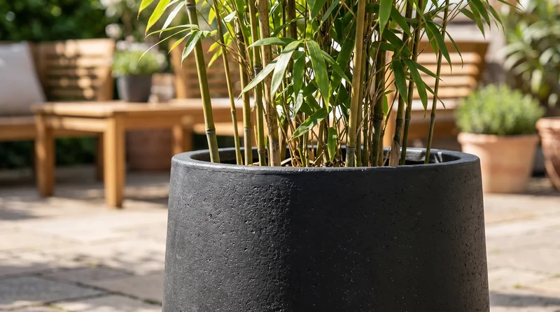 Pflanztopf Kiesel schwarz | 44X37