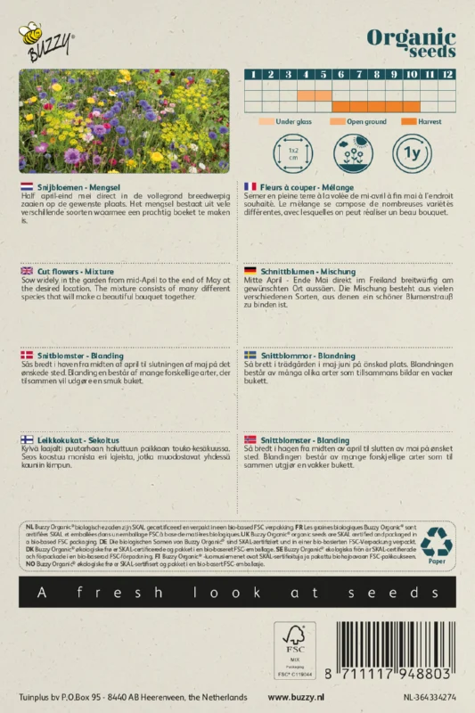Schnittblumen Saatgutmischung BIO