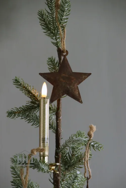 Roestige metalen ster - 8 cm