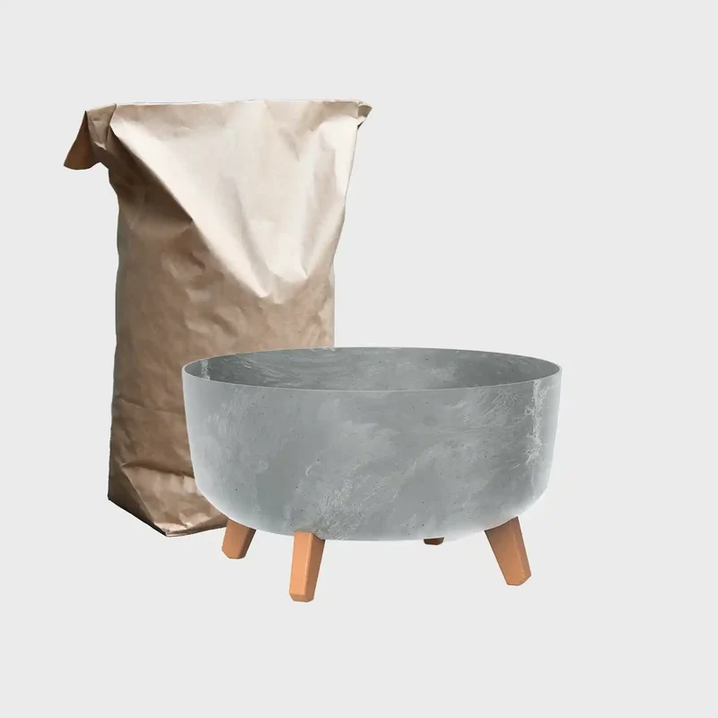 Pflanzschale Business Betoneffekt Grau 40cm mit Blähton