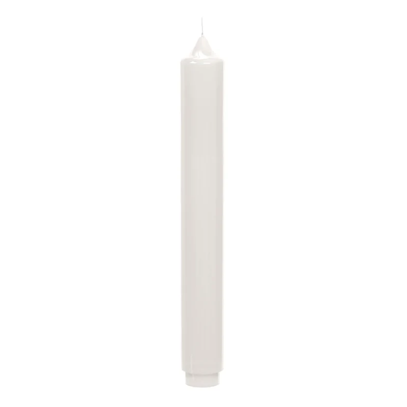 CANDLE gelackte Stabkerze weiß