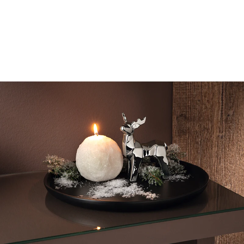 CANDLE Schneeball Kerze weiß