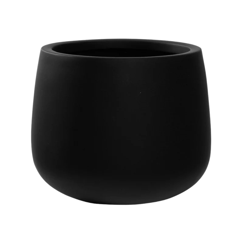 Übertopf Mini Pax Schwarz aus Fiberstone