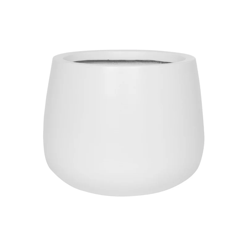 Übertopf Mini Pax Matt Weiß aus Fiberstone