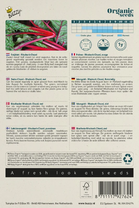Mangold Rhubarb Chard Samen BIO