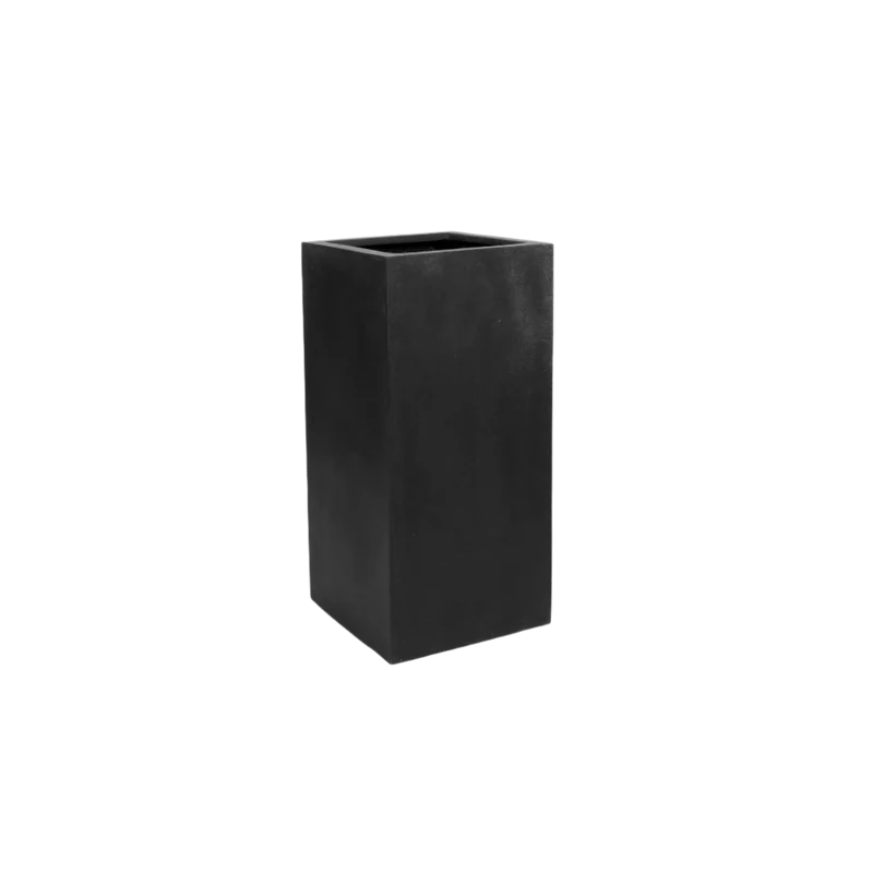 Pflanzsäule Bouvy Schwarz aus Fiberstone