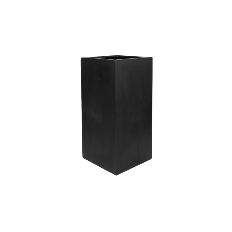 Pflanzsäule Bouvy Schwarz aus Fiberstone
