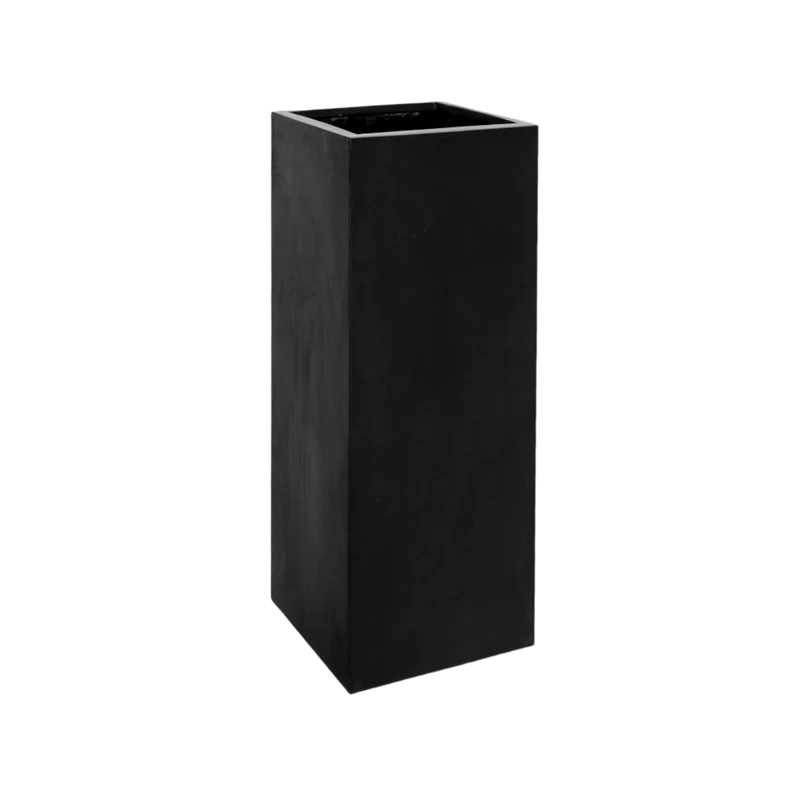 Pflanzsäule Bouvy Schwarz aus Fiberstone