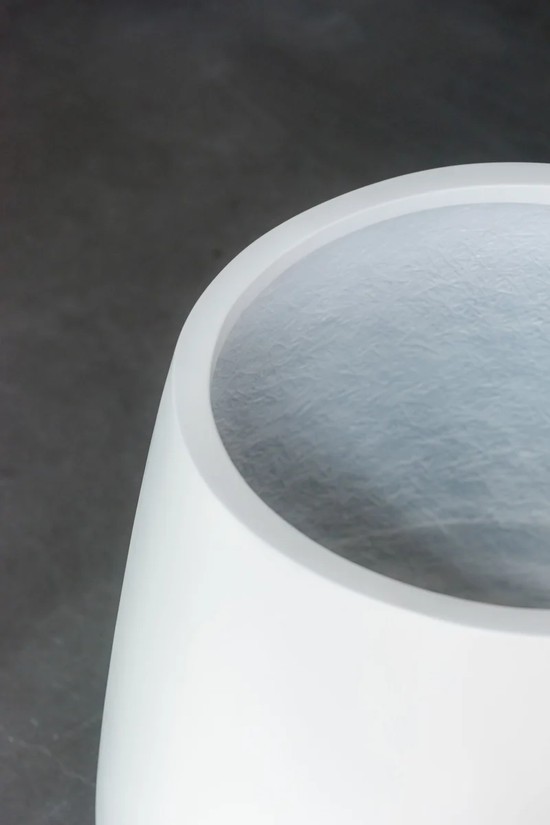 Pflanzkübel Pax Matt Weiß aus robustem Fiberstone