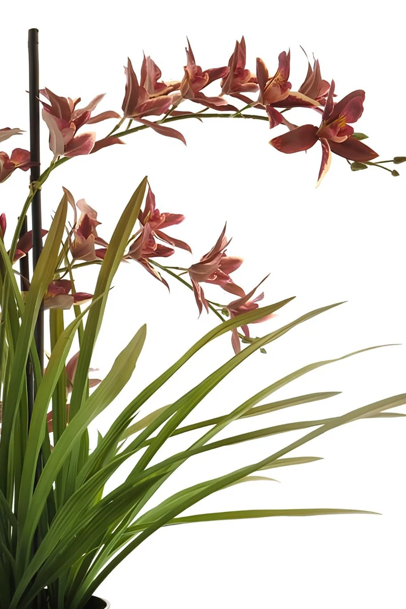 Künstliche Meadow Orchidee Tiefrot 70 cm