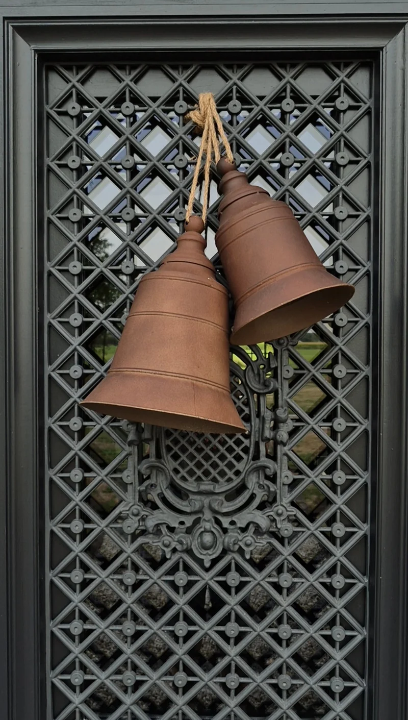 Metalen bel roest - 27x18 cm