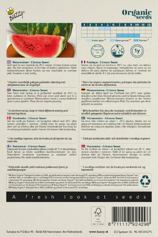 Wassermelone Crimson Sweet Samen BIO