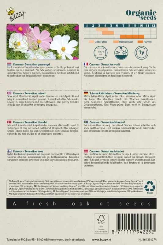 Cosmea Sensation Saatgutmischung BIO