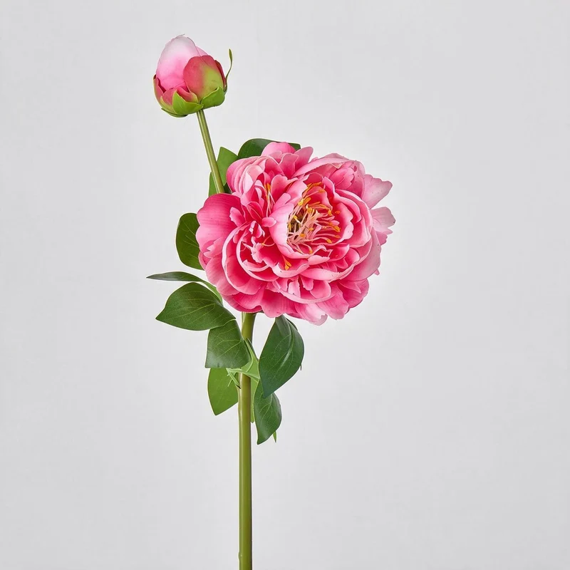 Künstliche Pfingstrose, 2 Blüten, 66 cm, Seidenstoff, für Hochzeit, Dekoration, Gewerbe, Innenraum