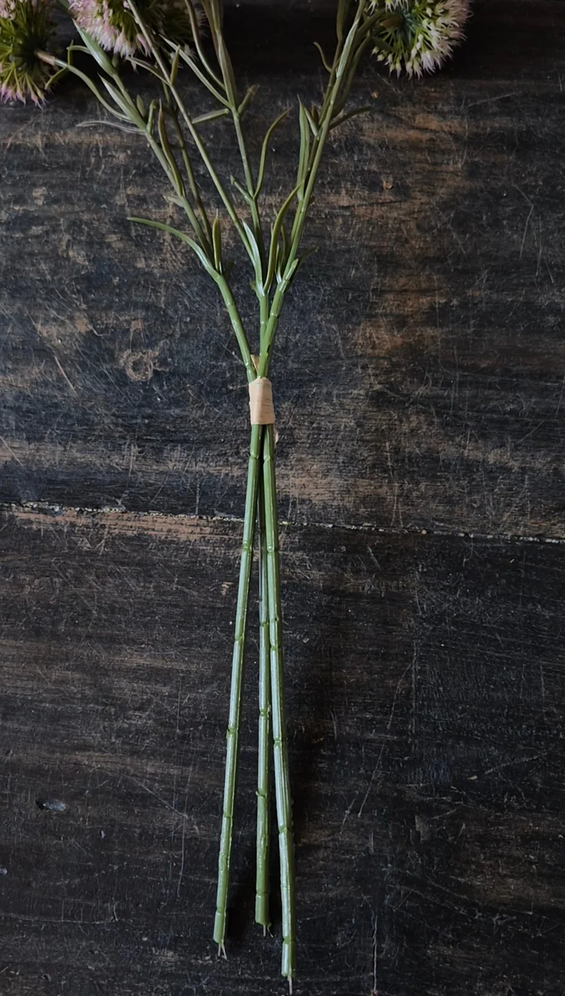 Kunstbloem allium donkerroze - 47 cm