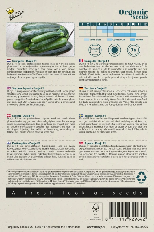 Zucchini Dunja F1 Samen BIO