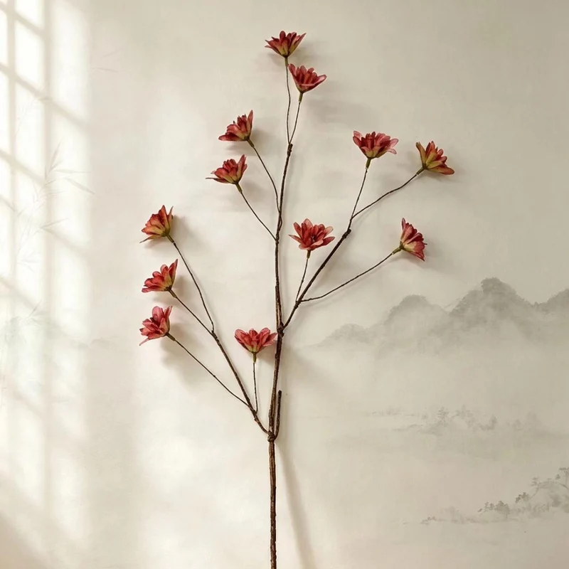 Künstlicher Rittersporn-Blumenstrauß, 12 Blüten, 49 cm hoch, Seidenstoff, für Hochzeit, Innenraum, Gewerbe-Deko