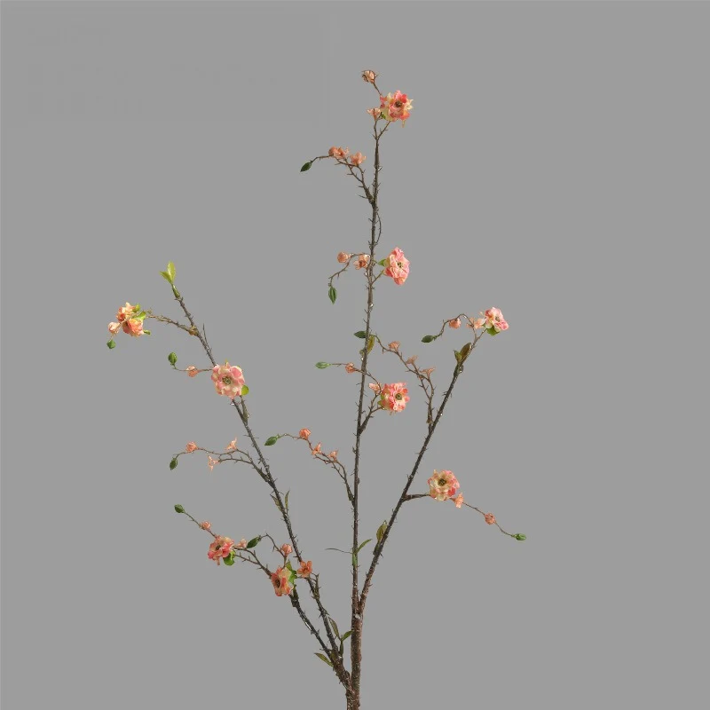 Künstliche Christusdorn-Blüte, Einzelstiel mit 8 Blüten, 91 cm, aus Seidenstoff, für Innendekoration