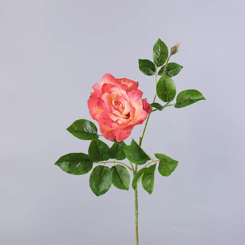 Künstliche Rose, Einzelstiel, 65 cm Höhe, 15 cm Blütendurchmesser, aus Seidenstoff, für Hochzeiten, Wohn- und Geschäftsräume