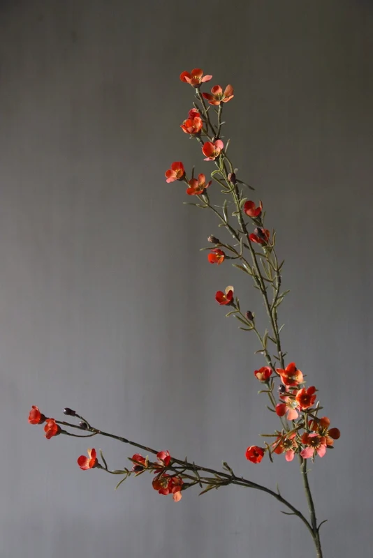 Waxbloem kunstbloem oranje - 78cm