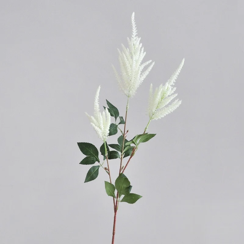 Künstliche Spirea-Blume, 103 cm, Einzelstiel mit 3 Blüten, für Innenraum, Hochzeit, Dekoration