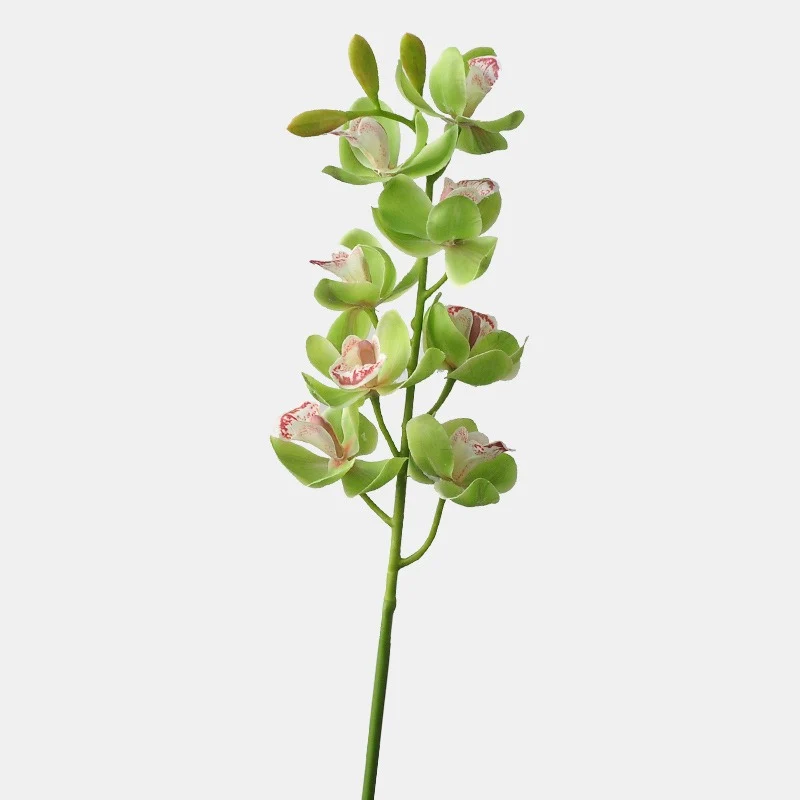 Künstliche Phalaenopsis Orchidee, einzelner Stiel mit 8 Blüten, 69 cm Höhe, für Wohn- und Geschäftsdekoration
