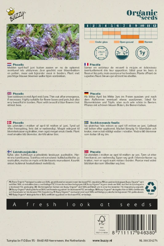 Phacelia (Bienenweide) Samen BIO