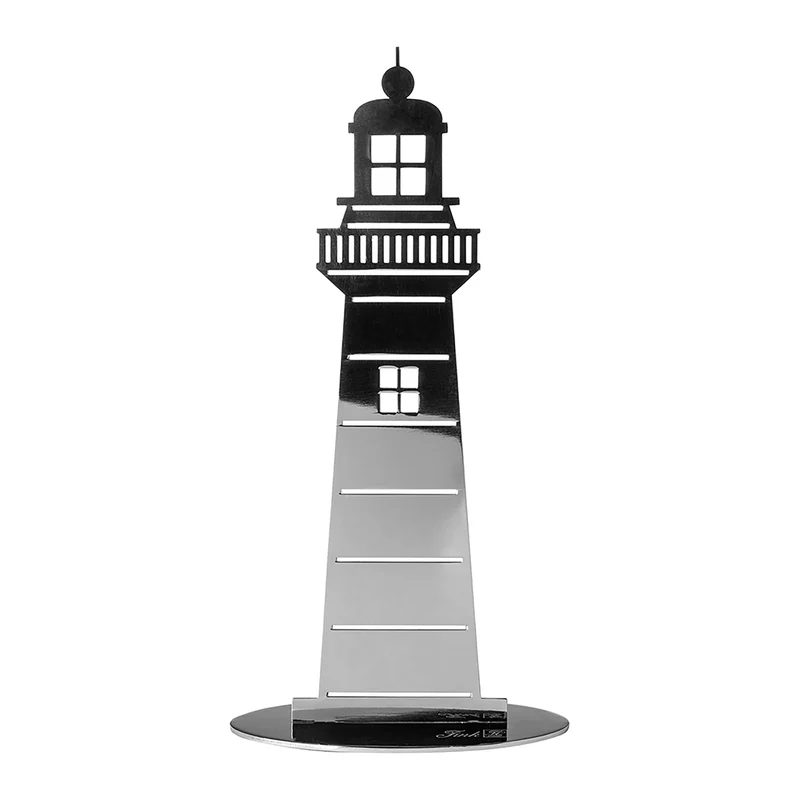 LIGHTHOUSE Deko-Leuchtturm silberfarben
