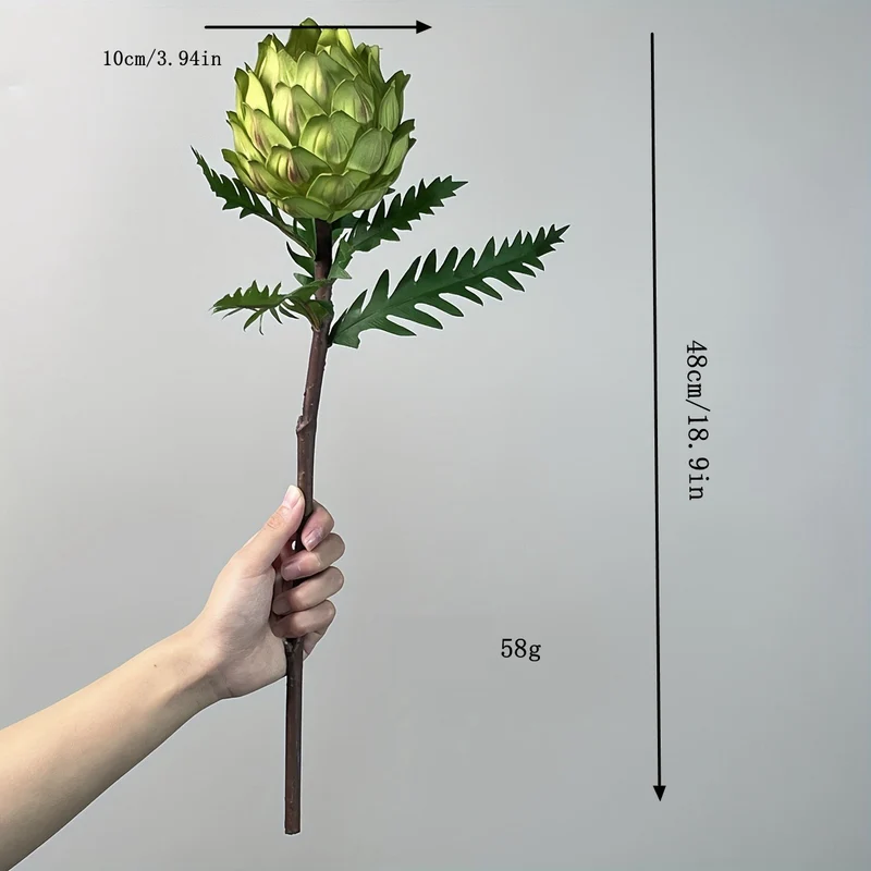 Künstliche Ananasblüte, Einzelstiel, 40 cm, für Innenraum-Dekoration, Hochzeit, Event, Ladenausstattung