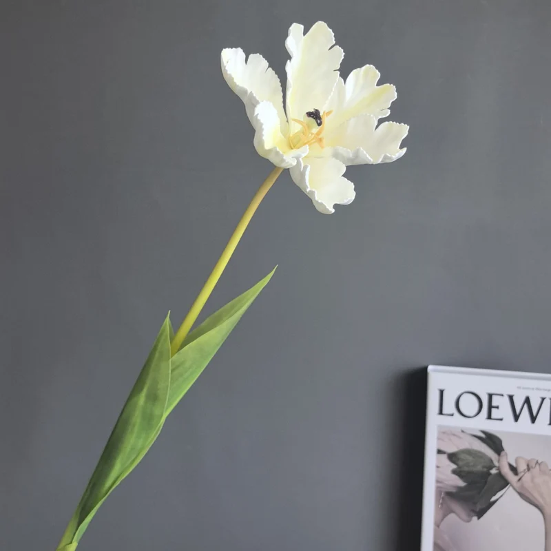 Künstliche Tulpe, Einzelstiel, 68 cm, Retro-Stil, Latex-Material, für Hochzeit, Zuhause und Büro