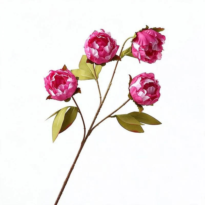 Künstliche Pfingstrose, 4 Blüten, Seidenblumen-Busch, 73 cm, für Hochzeit, Dekoration, Gewerbe, Innen & Außen
