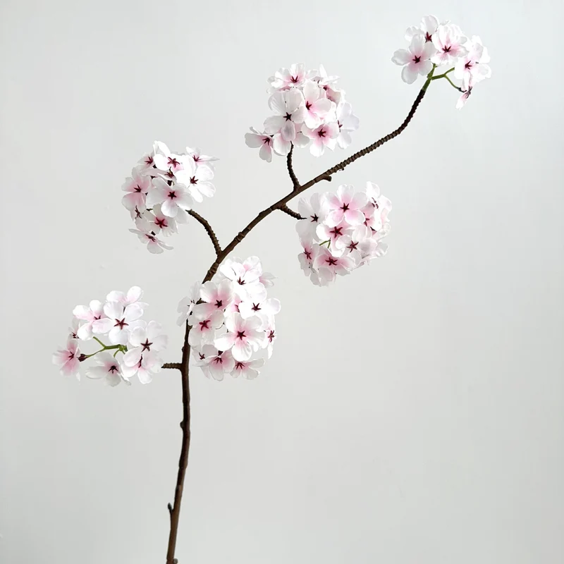 Künstliche Birnenblütenzweige, 6 Blüten, 92 cm hoch, Seidenstoff, für Hochzeit, Dekoration, Innenraum