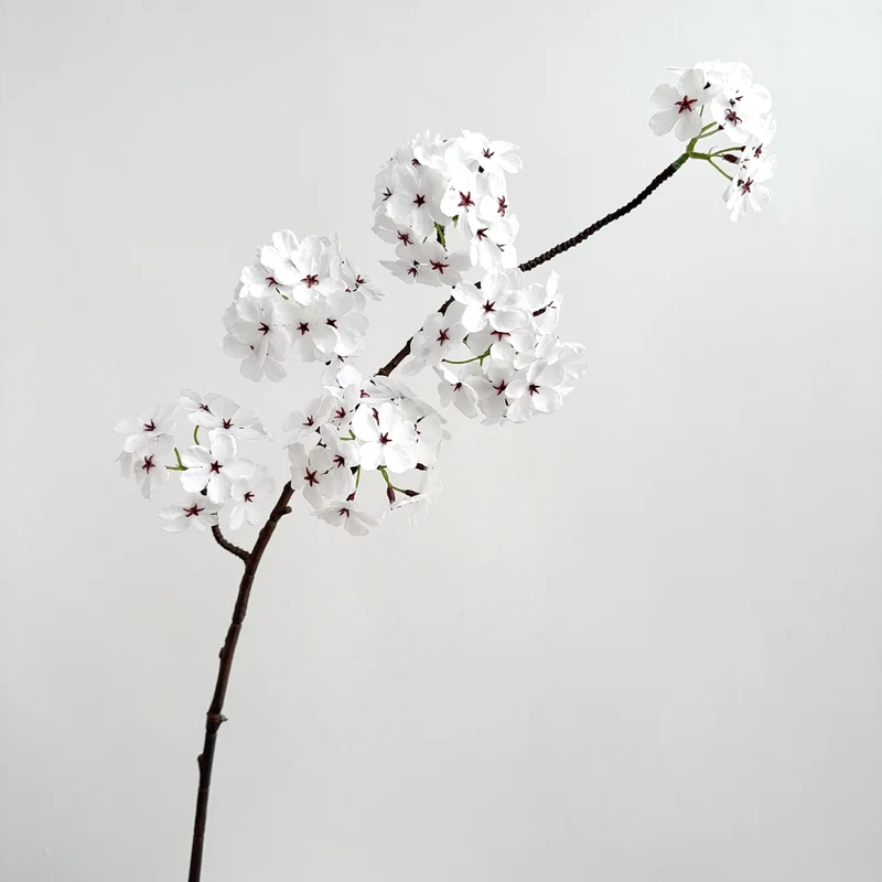Künstliche Birnenblütenzweige, 6 Blüten, 92 cm hoch, Seidenstoff, für Hochzeit, Dekoration, Innenraum