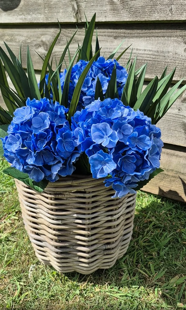Hortensia kunstplant blauw - 40 cm - UV & Water bestendig