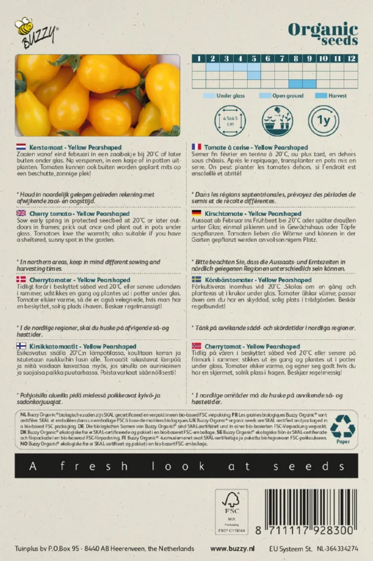 Tomate Yellow Pearshaped Samen BIO