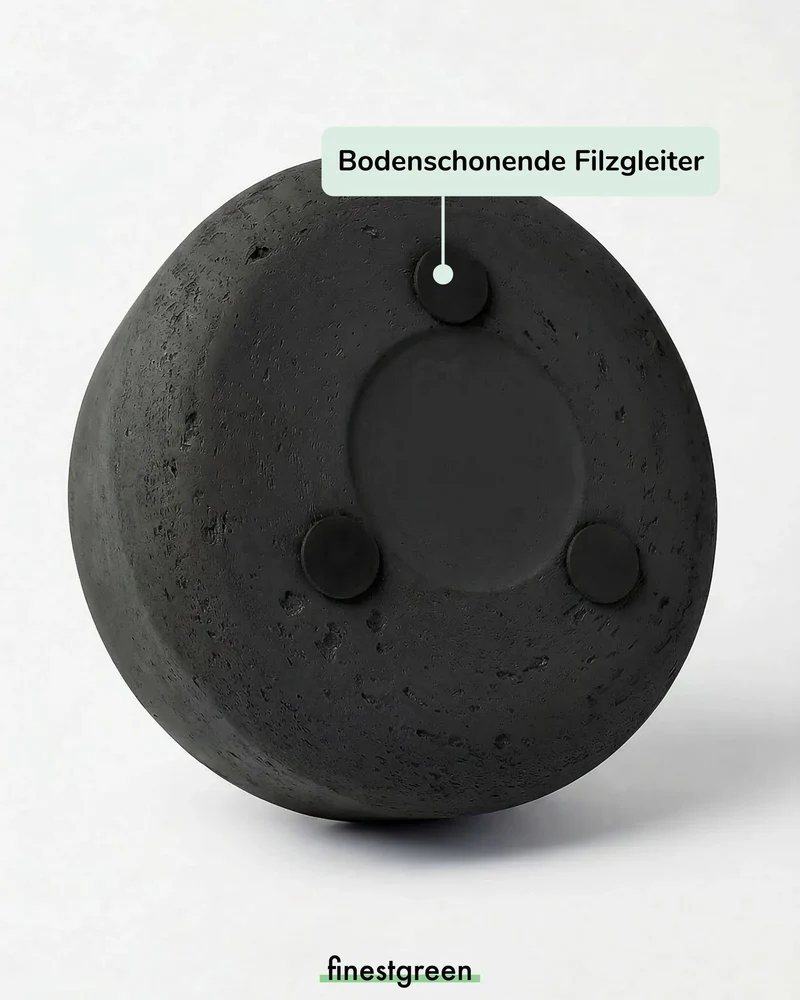 Pflanzschale Eileen Schwarz aus glasfaserverstärktem Ton