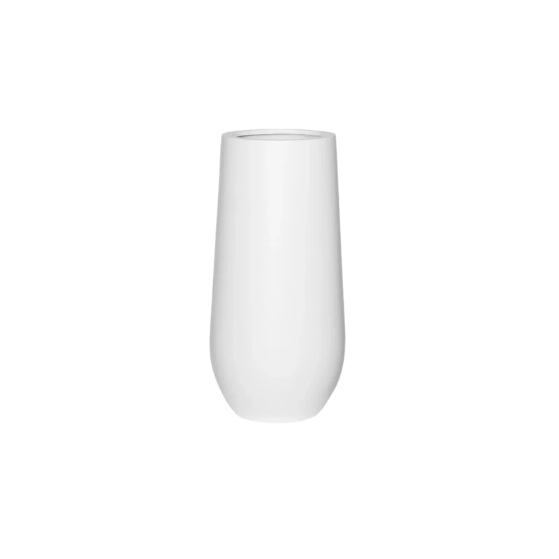 Pflanzkübel Nax Matt Weiß, Bodenvase aus Fiberstone