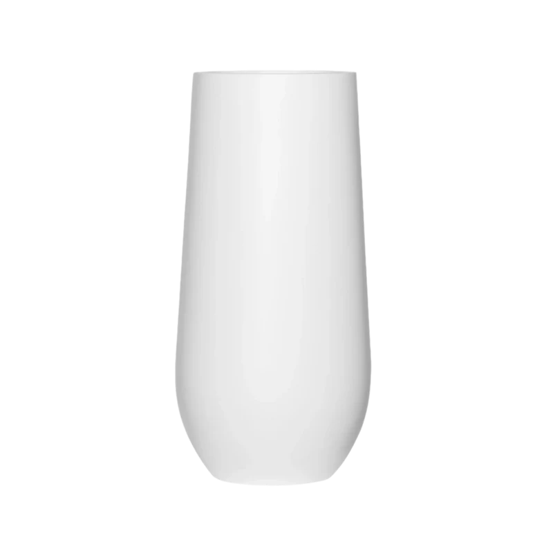 Pflanzkübel Nax Matt Weiß, Bodenvase aus Fiberstone