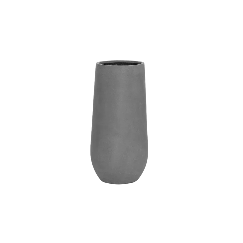 Pflanzkübel Nax Grau, Bodenvase aus Fiberstone