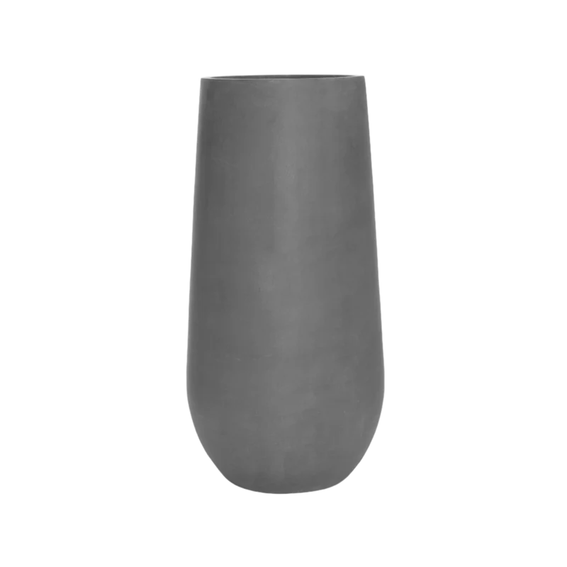 Pflanzkübel Nax Grau, Bodenvase aus Fiberstone