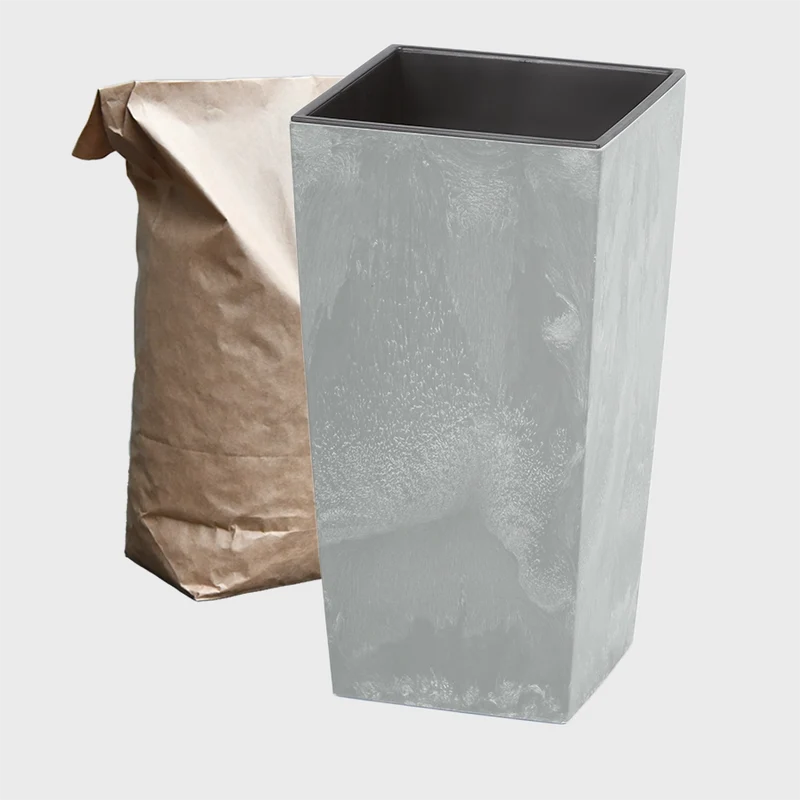 Vase Business Betoneffekt 61cm mit Blähton