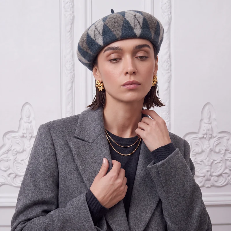 Schicke Damen-Baskenmütze aus 100 % Wolle | La Parisienne
