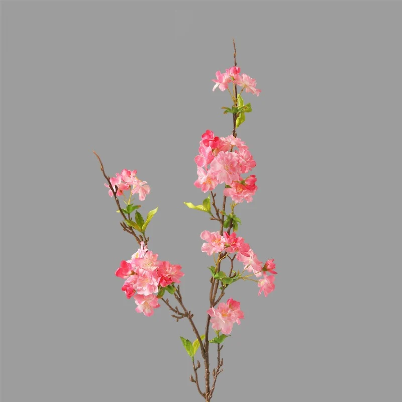 Künstliche Kirschblüte Linglong, Einzelstiel mit 25 Blüten, 92 cm, Seidenstoff, für Innenraum-Deko, Hochzeiten, Geschäfte