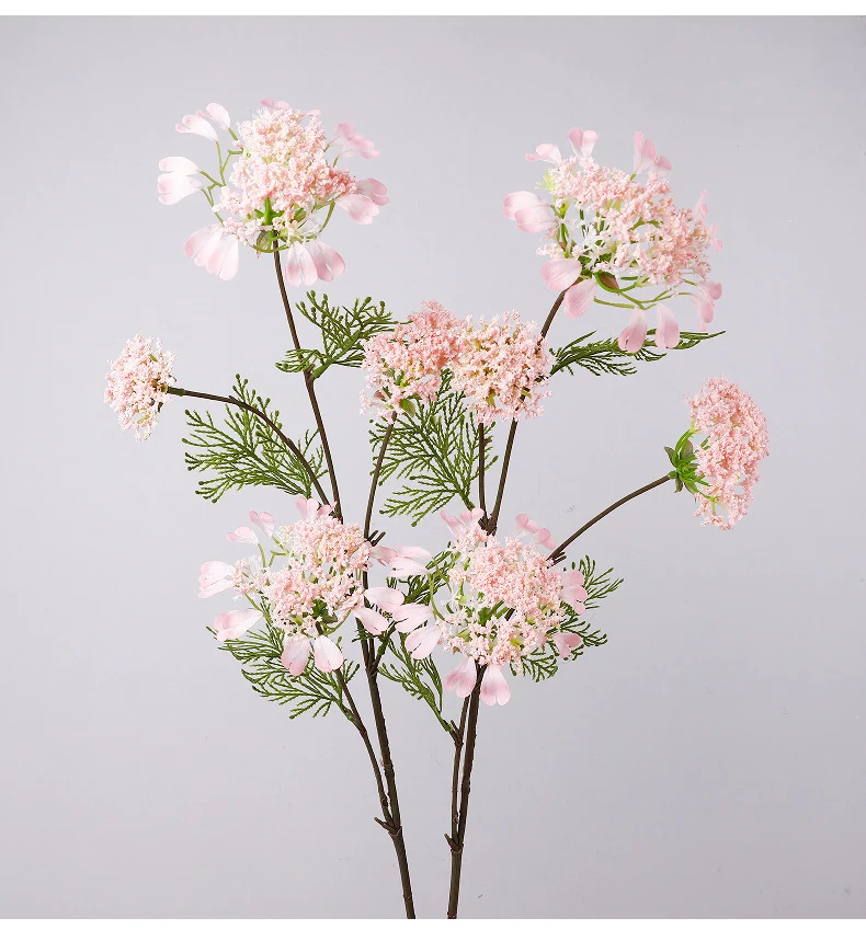 Einzelstiel Kunstblume mit 4 Blüten, Löwenzahn und Schneeballblüte, 96 cm Höhe, für Hochzeiten und Innenräume