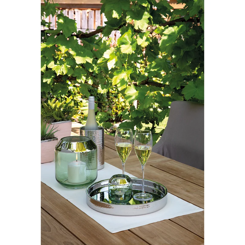SMILLA Vase silberfarben