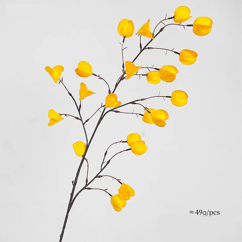 Künstliche Laternenblume Seidenblume 100 cm, 20 Blüten, Einzelstiel – Hochwertige Dekoration für Hochzeit, Hotel, Büro, Zuhause