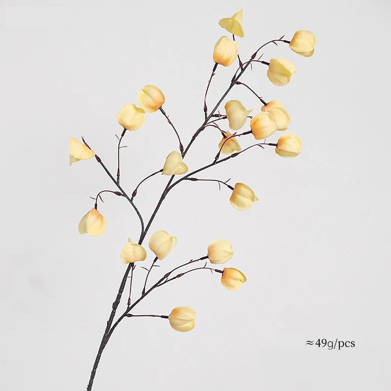 Künstliche Laternenblume Seidenblume 100 cm, 20 Blüten, Einzelstiel – Hochwertige Dekoration für Hochzeit, Hotel, Büro, Zuhause