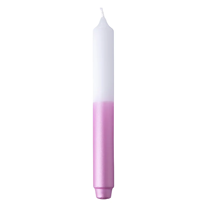 CANDLE 2 farbig getauchte Stabkerze fuchsia