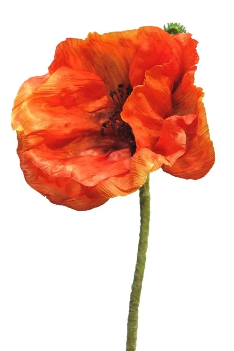 Mohnblume Kunstblume Orange 70 cm