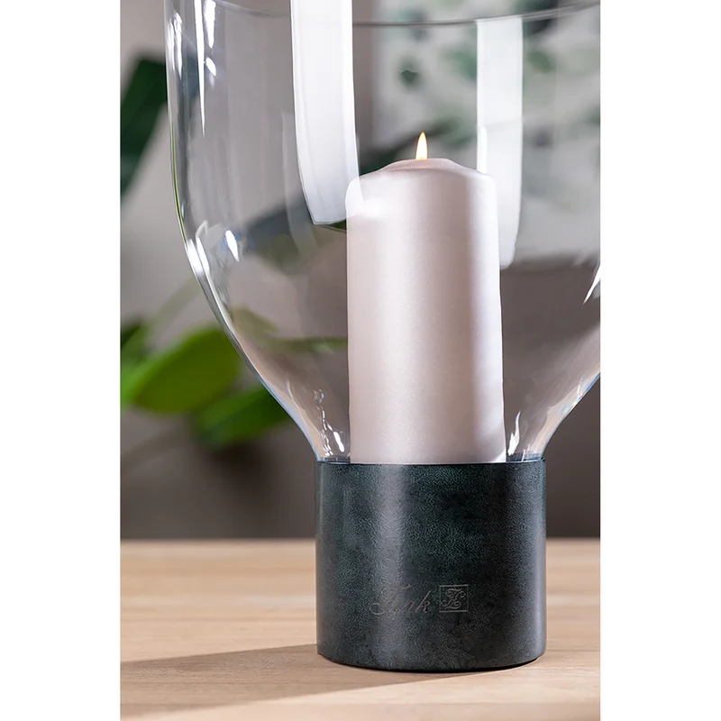 PEGO Windlicht mit Glas blau-grün